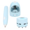Pencil Sharpene Electric Blue Small Portable Stationery Set for Clean