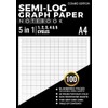 Semi-Log Graph Paper Notebook: X axis - Linear and Y