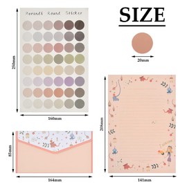 Writing Stationery Paper and Envelopes Set 60 Pcs Floral Writing Paper Letter Writing Set with 30Pcs Envelope & 2Set Sealing Sticker Lovely Letter Paper Floral Writing Paper Set for Office Home School