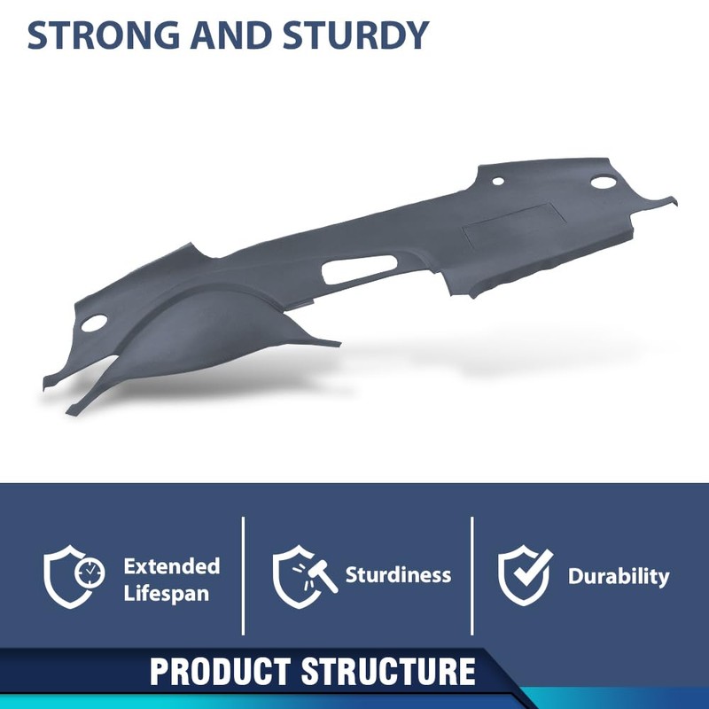 PIT66 TPE Dash Bezel Cover Dashboard Light Gray Compatible with