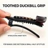 2 Pack Acetate Duckbill Hair Clips, Rhinestone Bow Barrettes for