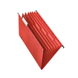 Falken Solution and Personnel Folder UniReg, Made in Germany, Made of recycled cardboard for DIN A4 open on the side red Blue Angel Personal file Personal stapler for the loose sheet tray