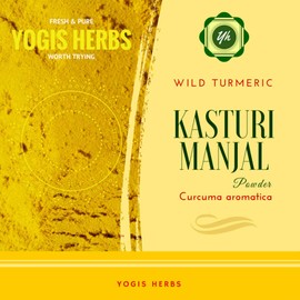 YOGIS HERBS Premium KASTURI MANJAL Powder (Curcuma Aromatica/Wild Turmeric) Fresh & Pure - 250g - for Bath, Beauty and Skin Care