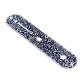 Tighall Professional Telecaster Control Plate for Tele Electric Guitar Beautiful Decorative Pattern, Silver