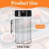 16Pcs Clear Round Plastic Spice Jars 5.5 Oz Empty Spice