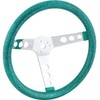 13 Inch Blue Metalflake 60s Style Steering Wheel, 3-1/2 Dish