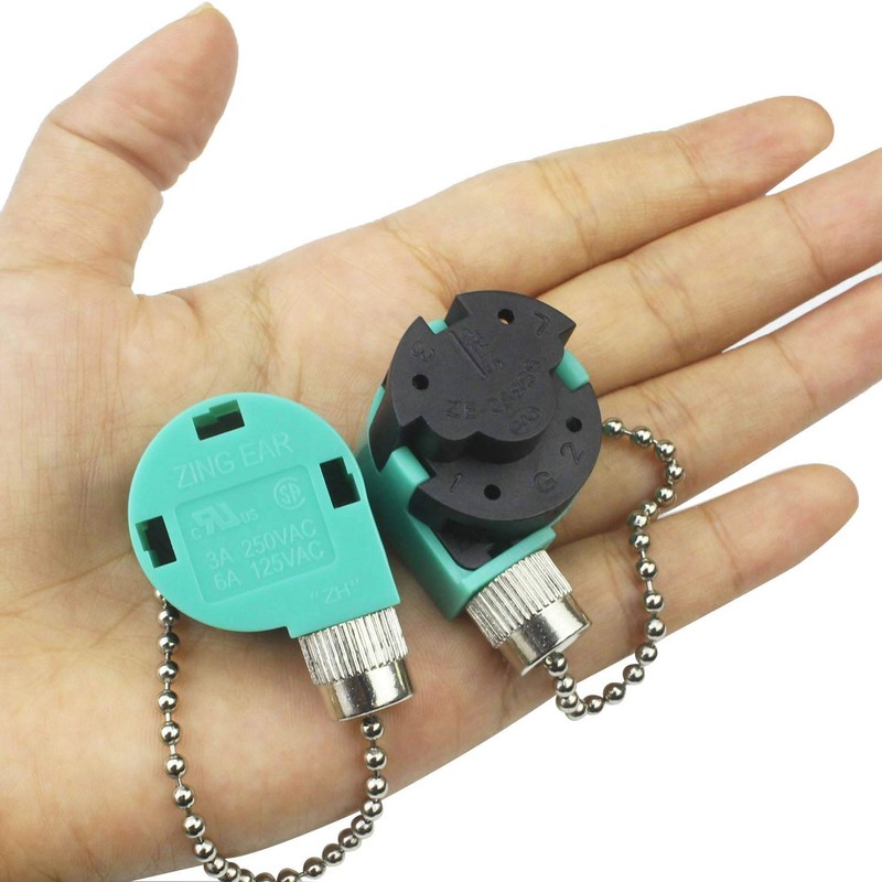 Luckkyme ZE-268S6 & ZE-208S6 Switch 3 Speed Pull Chain Control