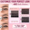 DIY Lash Clusters Kit 480 PCS – D Curl Wispy