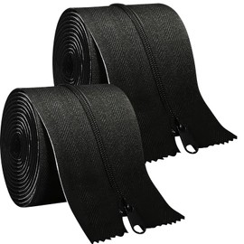 Paquete de 2 cremalleras autoadhesivas, 3" x 7', cremallera impermeable pelar y pegar, cremallera de invernadero reversible de alta resistencia, cremallera de tienda interior y exterior