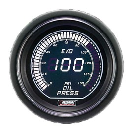 Prosport Performance Reliable Evo Electrical Oil Pressure Gauge, Green and White