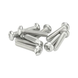 M5 (5mm x 30mm) Pozi Pan Head Machine Screws - BZP Steel (Pack of 20)