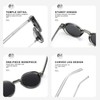 H HELMUT JUST Round Retro Sunglasses for Men and Women