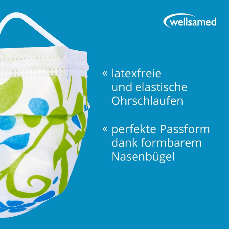 Wellsamed Wellsamask Pack of 50 Masks with Elastic Band, Colour: