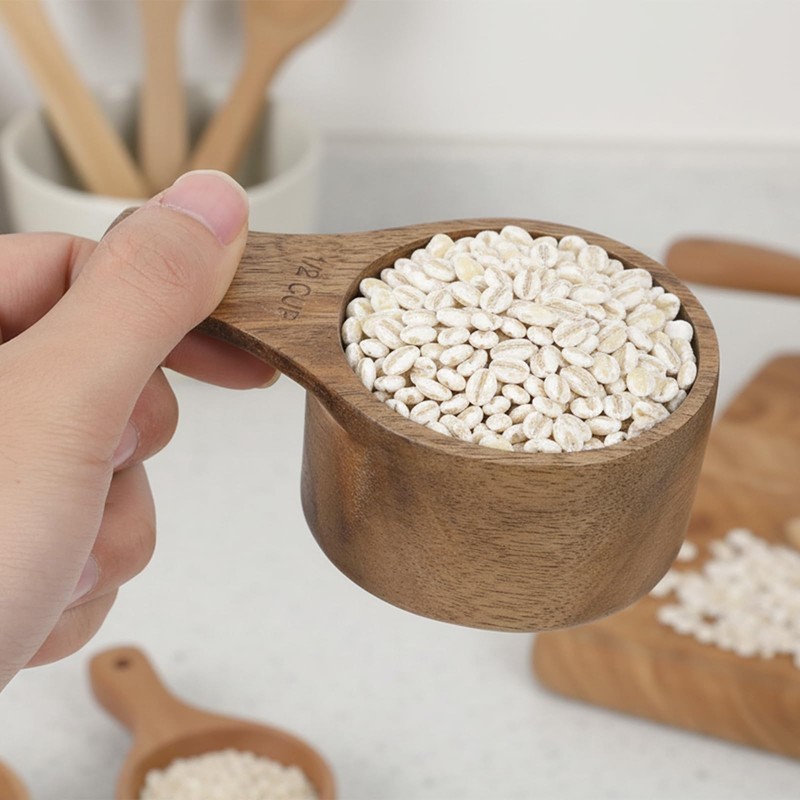 1/2 Cup Scoop Wooden Measuring Cups 1/2 Cup Measuring Cups