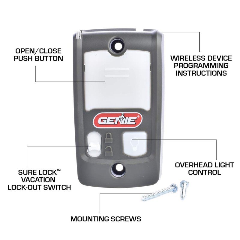 Genie 3-Button Garage Door Opener Remotes (2 Pack) and Genie