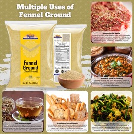 Rani Fennel Ground (Saunf) Powder Spice 7oz (200g) ~ All Natural | Gluten Friendly | NON-GMO | Kosher | Kosher | Vegan | Indian Origin