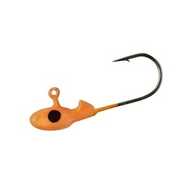 Crappie Pro Mo' Glo Glow-in-the-Dark Jig Heads for Soft Plastic Crappie Fishing Baits, Accessories for Freshwater Fishing, Pack of 10, Orange Glo, 1/16 oz