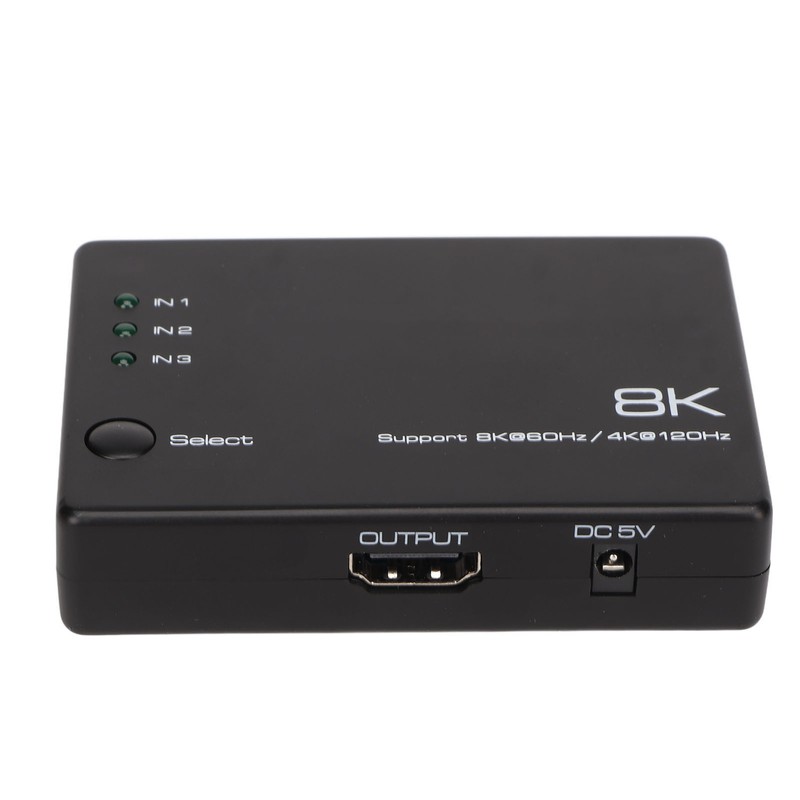 8K HD Switcher 3 In 1 Out 40Gbps Fast Stable