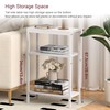 Narrow Side Table for Small Space, 3-Tier Small End Table