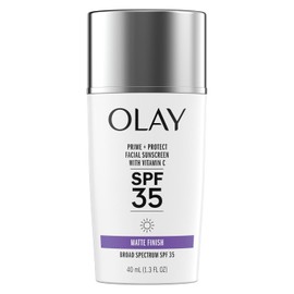 Olay Protector Solar Facial Prime & Protect Spf 35, 40 Ml (1,3 Fl Oz), Prebase De Maquillaje Con Acabado Mate Y Protector Solar Ligero Para Todo Tipo De Piel