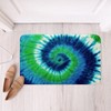 Tie Dye Bath Rug Boho Trippy Swirl Non Slip Bath