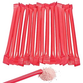 Candy Filled Straws Powder Sticks - Bulk Set of 240 - Party, Gender Reveal, Wedding and Buffet Candy (Red)
