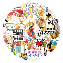 Wind Instrument Stickers 100 Pack Laptop Stickers,Instrument Vinyl Waterproof Stickers for Water Bottles Skateboard Scrapbook Bike Computer,Phone,-Graffiti Stickers Pack for Teens Girls Kids Adults