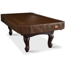 BEARCOVER Heavy Duty Leatherette Billiard Pool Table Cover, Waterproof & Tearproof Cover for Pool Table 7/8/9FT 9Feet-Coffee
