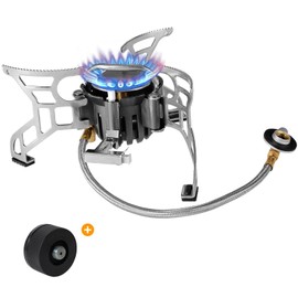 Bulin 3500 W Camping Stove Ultralight Gas Stove Outdoor with Piezo Camping Gas Stove Foldable with Preheating Load Capacity 25 kg for Hiking Trekking Picnic