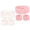BIUDECO 2 Sets Face Wash Headbands Wristbands for Women Fluffy