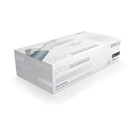 Unigloves White Pearl Nitrile Examination Gloves - Multipurpose, Powder Free and Latex Free Disposable Gloves, Box of 100 Gloves, White, Large (GP0024)