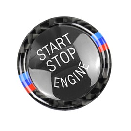Car Engine Start Stop Button Replace Cover Switch Trim Ring Sticker Compatible With E90 E92 E93 320i Car Interior Styling Accessories (Color : MBlack, Size : 1PCS)