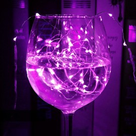 JUSTPRO 6 Pack Fairy Lights Battery Operated String Lights - 7ft 20 LED Waterproof Silver Wire Firefly Lights for DIY Wedding Décor Table Centerpieces Craft Mason Jars Party Decor(Pink)