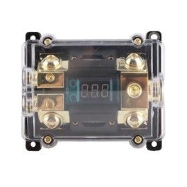 Universal Car Auto Fuse Holder 100A LED Digital 1 in 2 Out Audio Amplifier Fuse Holder