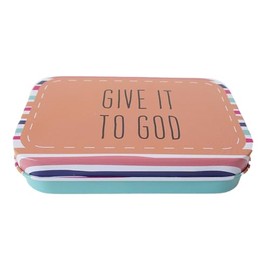 Show-Offs Tin Prayer Box - Contains Mini Notepad, Pen, and Bible Verse (Blessed is She Who Believed)