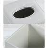 JLAMBOM PU Leather Tissue Box Cover Square Tissue Box Holder