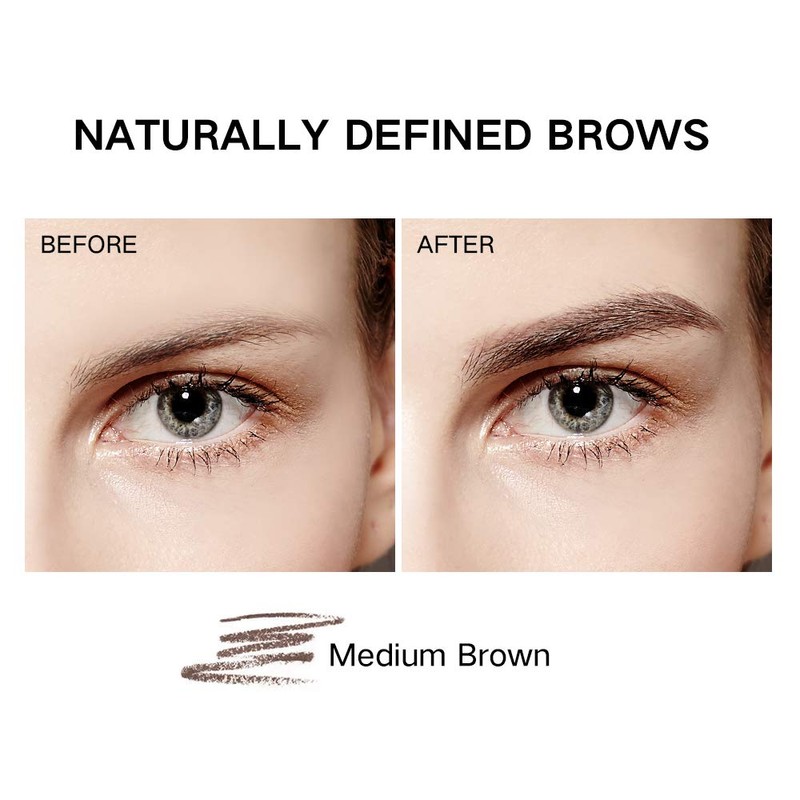 Music Flower Dual Ended Eyebrow Pencil with Spoolie Brush Natural