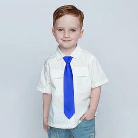 Alizeal Corbata ajustada con cierre de 2.4 pulgadas para niños, 067-azul real, Talla única