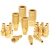 SUNGATOR Air Hose Fittings 1/4" NPT, 16-Piece Solid Brass Quick