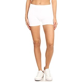 Womens Comfortable Seamless Slip Boyshorts for Under Dress… (One Size, White)
