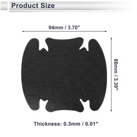 RATCHROLL 4 Pcs Universal Car Door Handle Cup Cover Adhesion Door Protection Door Bowl Sticker Scratch Protector 86x94mm Black PVC