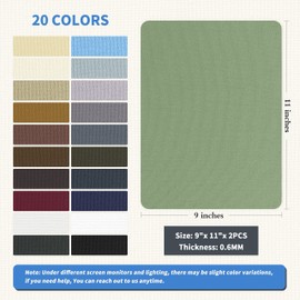 KING MOUNTAIN Canvas Repair Patch 9 x11 Inch 2 Pcs Self-Adhesive Waterproof Fabric Patch for Sofas, Tents, Furniture,Tote Bags, Car Seats (Grass Green)