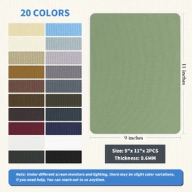 KING MOUNTAIN Canvas Repair Patch 9 x11 Inch 2 Pcs Self-Adhesive Waterproof Fabric Patch for Sofas, Tents, Furniture,Tote Bags, Car Seats (Grass Green)
