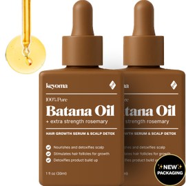 Keyoma Batana Oil for Hair Growth with Rosemary: Nourish & Detox Scalp for Thicker, Stronger, Longer Hair - 100% Organic Batana Oil from Honduras - Reduce Hair Loss (60 mL)