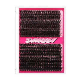 DIY Eyelash Extension Kit Individual Lashes Cluster D Curl Mix Lash Clusters with Bond and Seal and tweezers kit Lash Extensions (60D+80D)