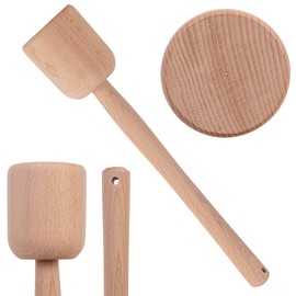 KADAX Wooden Herb Masher, 31.5 x 6 cm, Sauerkraut Masher, Masher for Fermenting Sauerkraut, Potato Masher, Wooden Pestle, Hand Masher, Wood Masher
