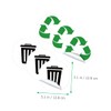 Operitacx 6 Labels/kit Recycling Stickers for Bins Visible Waterproof Decals