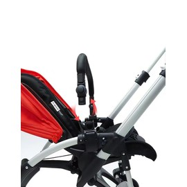 Baby Stroller Bumper Bar Armrest Handle Crossbar Accessories Just for Bugaboo Bee 3 Bee 5 Bee 6 with Black PU Leather Handle Cover, Adjustable Angle