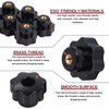 HSeaMall Star Grip Nut M6 Star Grip Screw Black Star