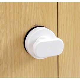 WANLIAN-Powerful Suction Cup Glass Mirror Door Handle, Refrigerator Drawer Bathroom Suction Cup Wall handrail, Bathtub Shower Handle Kitchen Drawer Cabinet Handle Suction Cup (White Trumpet)